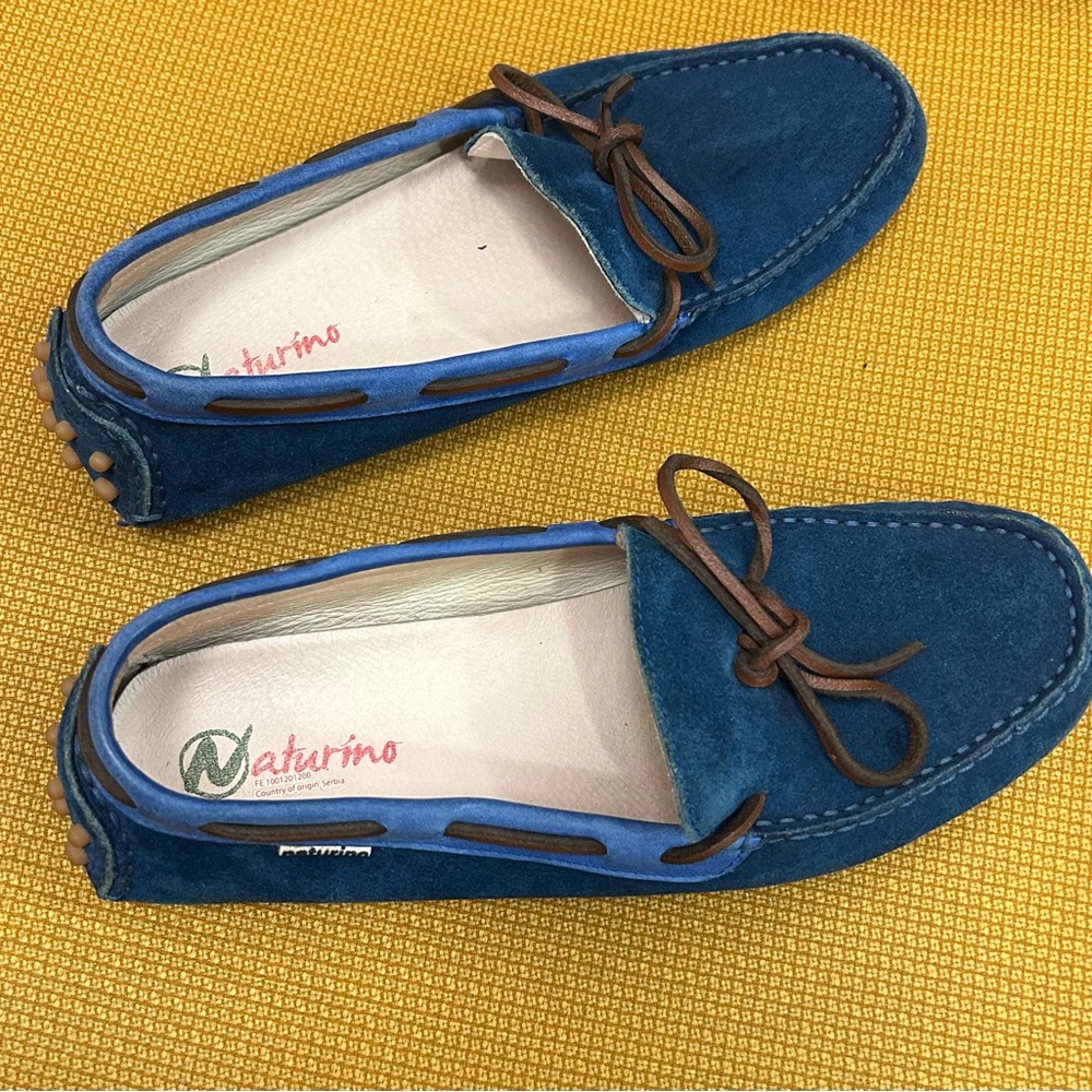 Naturino Men Blue Suede Driving Slip-On Loafers